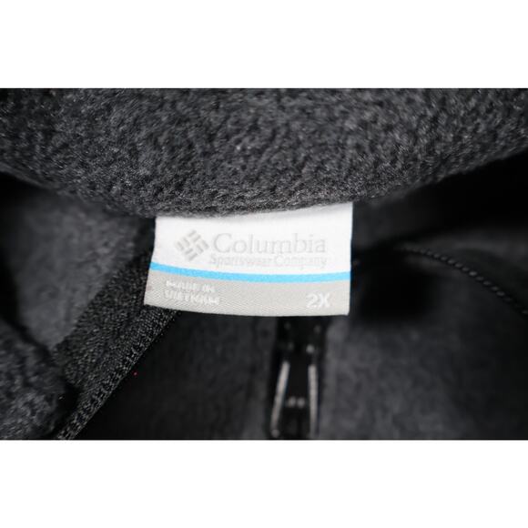 Columbia Jacket Womens 2XL Gray Fleece Full Zip Outdoor Hiking Cold Weather Warm - Picture 4 of 7